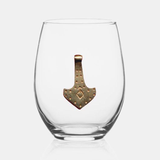 Verre à vin Gold Thor Hammer (Recto)