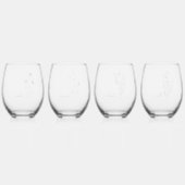 Verre à vin personnalisé pour douches de mariée et (Dos)