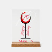 Verre à vin rouge moderne 70 ans (Recto)