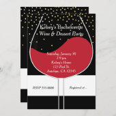 Verre à vin rouge Moderne Chic Party Invitations (Devant / Derrière)