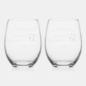 Verre À Vin Sans Pied 35e anniversaire du Corail - Jade Mariage (Verso)