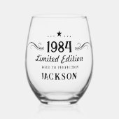 Verre À Vin Sans Pied 40e anniversaire Edition limitée 1984 (Recto)