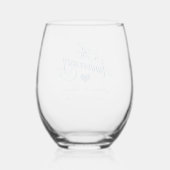 Verre À Vin Sans Pied 45e anniversaire du Mariage Sapphire (Verso)