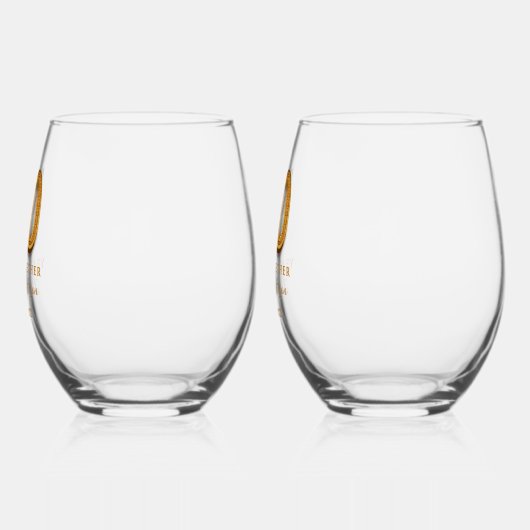 Verre À Vin Sans Pied 50e anniversaire Personnalisé (Gauche)