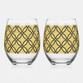 Verre À Vin Sans Pied 50e Couple d'or Parties scintillant Mariage Annive (Verso)