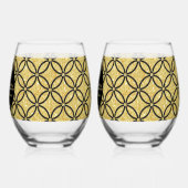 Verre À Vin Sans Pied 50e Couple d'or Parties scintillant Mariage Annive (Gauche)