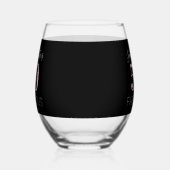 Verre À Vin Sans Pied 50th Birthday Personalized Black Pink (Gauche)