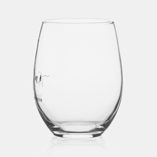 Verre À Vin Sans Pied 60 and Fabulous Sixtieth Birthday Elegant Script (Gauche)