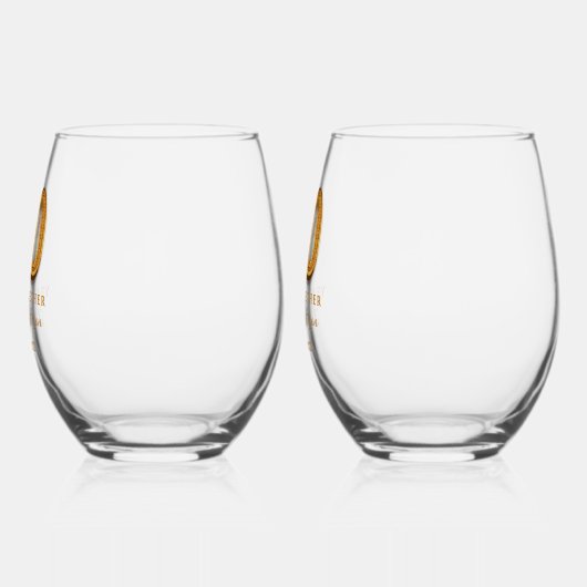 Verre À Vin Sans Pied 60e anniversaire Personnalisé (Gauche)