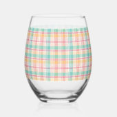 Verre À Vin Sans Pied À damiers multicouleur (Verso)