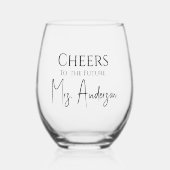 Verre À Vin Sans Pied À la Future Mme Custom (Recto)