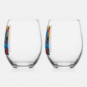 Verre À Vin Sans Pied Abstract Cat with Yellow Eyes     (Gauche)