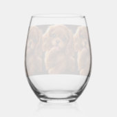 Verre À Vin Sans Pied Adorable Ruby Cavalier Spaniel (Recto)