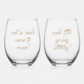 Verre À Vin Sans Pied Adorable son anniversaire (Verso)