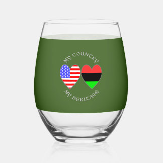 Verre À Vin Sans Pied Afrique Amérique Etats-Unis Pays Patrimoine