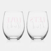 Verre À Vin Sans Pied Aimer pue Buvons Drôle (Verso)