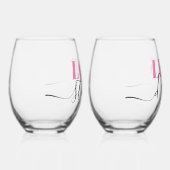 Verre À Vin Sans Pied Aimer pue Buvons Drôle (Droite)