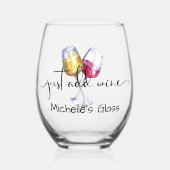 Verre À Vin Sans Pied Ajouter simplement du vin (Recto)