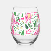 Verre À Vin Sans Pied Alligator Rose Vin  (Gauche)