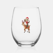 Verre À Vin Sans Pied Alpaca Sloth Christmas (4) (Recto)