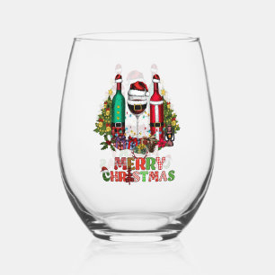 Verre À Vin Sans Pied Amateur de vins gourmands/Joyeux Noël