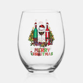 Verre À Vin Sans Pied Amateur de vins gourmands/Joyeux Noël (Verso)