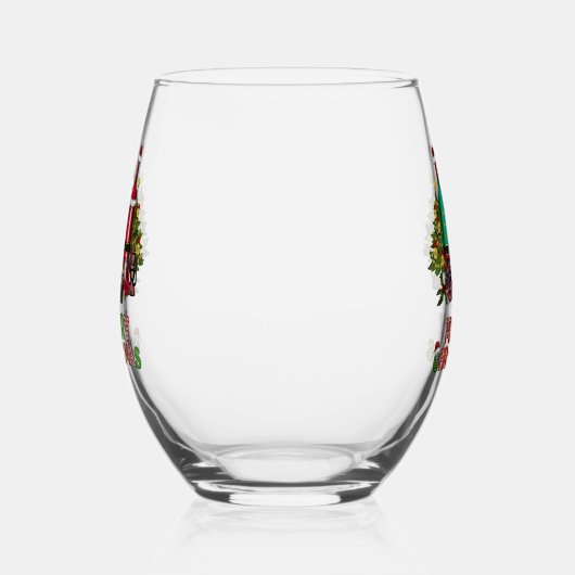 Verre À Vin Sans Pied Amateur de vins gourmands/Joyeux Noël (Gauche)