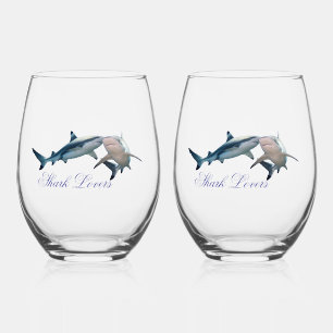 Verre À Vin Sans Pied Amateurs de requins mignons