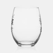 Verre À Vin Sans Pied Amoureux de musique cool ajouter un nom (Gauche)