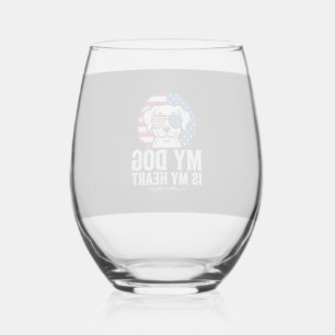 Verre À Vin Sans Pied Amoureux des chiens Mon chien est mon cœur