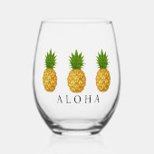 Verre À Vin Sans Pied Ananas (Recto)