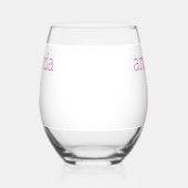 Verre À Vin Sans Pied Ananas Rose Prépa Personnalisé (Gauche)