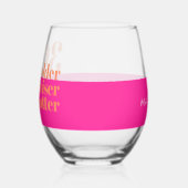 Verre À Vin Sans Pied Ancien Wiser Hotter Rose et Orange 30e (Gauche)