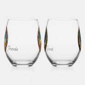 Verre À Vin Sans Pied Anges de Noël (Gauche)