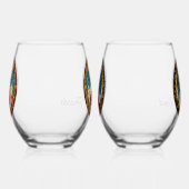 Verre À Vin Sans Pied Anges de Noël (Droite)