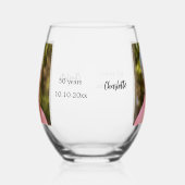 Verre À Vin Sans Pied Anniversaire photo nom âge (Gauche)