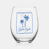 Verre À Vin Sans Pied Anse Bleue (Recto)