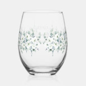 Verre À Vin Sans Pied Aquarelle de luxe Botanic Ivy Mariage de congé de  (Droite)