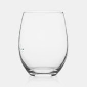 Verre À Vin Sans Pied Aquarelle Vert ornement tendance Fête de vacances (Gauche)