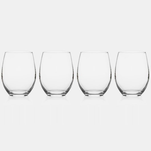 Verre À Vin Sans Pied Arbres de Noël blancs rouges (Gauche)