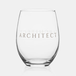 Verre À Vin Sans Pied ARCHITECTE Verre sans pierre / Sepia