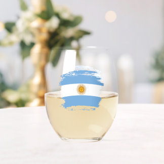 Verre À Vin Sans Pied Argentina flag