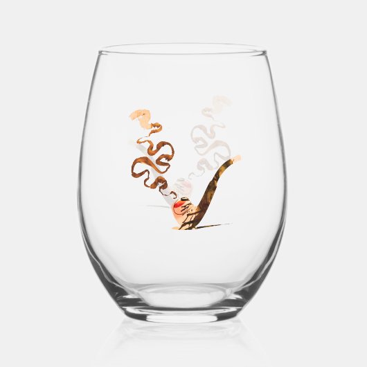 Verre À Vin Sans Pied Art de fumer la pipe 1 (Recto)