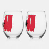 Verre À Vin Sans Pied Artistic Brushstroke Italy Flag (Gauche)