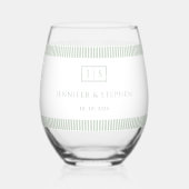 Verre à vin sans pied avec initiales classiques et (Recto)