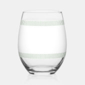 Verre à vin sans pied avec initiales classiques et (Verso)