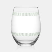 Verre à vin sans pied avec initiales classiques et (Gauche)