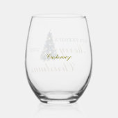 Verre À Vin Sans Pied Ayez Un Joyeux Petit Noël (Verso)