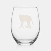 Verre À Vin Sans Pied Baboon monkey art (Verso)