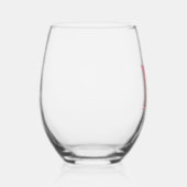 Verre À Vin Sans Pied Baby rose moderne Monogramme Lettre initiale (Droite)